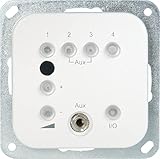 Radio OPUS-UP blanco alpino, módulo amplificador de sintonizador, entrada AUX.