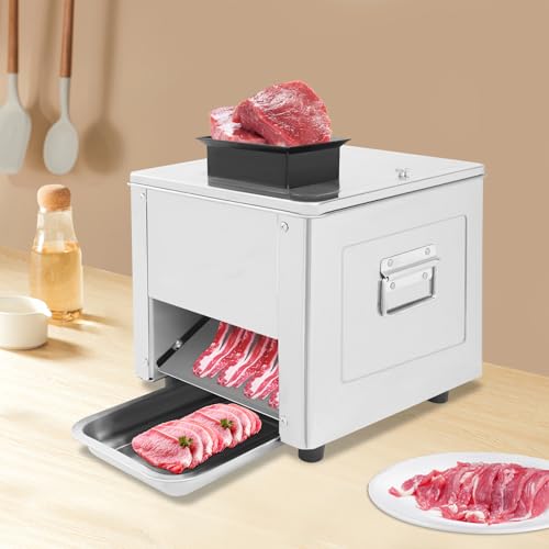Cortadora eléctrica de carne con cuchilla acero inoxidable miniatura 3