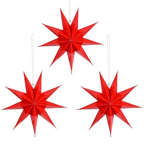 Etoile Papier à Suspendre 30cm étoile en papier 3 pcs Etoile Noel Blanche Papier Suspendre Decoration Papier étoiles Plafond Ornement pour Noël Mariage fête Décoration Cover