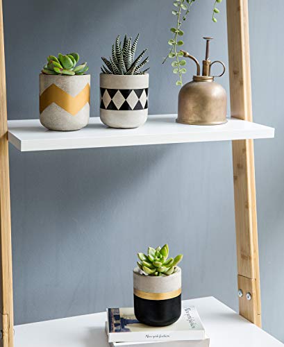 image for Mkono Mini Cement Succulent Planter (Plant Not Included), Set of 3 Con