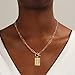 Moodear Cross Necklace for Women Trendy Dainty Chunky 14K Gold Plated Cross Necklace Toggle Clasp Paperclip Chain Necklace Faith Religious Jewelry Gift for Women