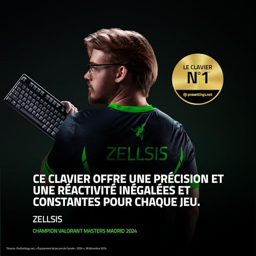 Razer Huntsman V3 Pro TKL Switches Analog Clavier Gamer Tenkeyless Razer Snap Tap & Déclenchement Rapide Switches Optiques Analogiques réglables de 0 1 à 4 0mm Clavier US QWERTY | - vue 2