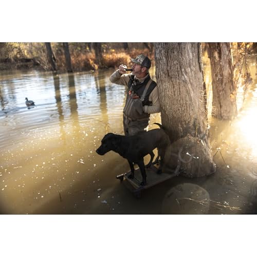 Image of Momarsh Ramp Stand | Foldable Dog Ladder Platform for Waterfowl Hunting Training | Adjustable Pet Trainer Stand | Duck Retriever Instruction Blind | Portable Dura-Mesh Timber or Boat System
