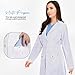 Utopia Wear Professional Women’s Lab Coat Mid-Length Medical Lab Coat for Science Chemistry and College, White, Small