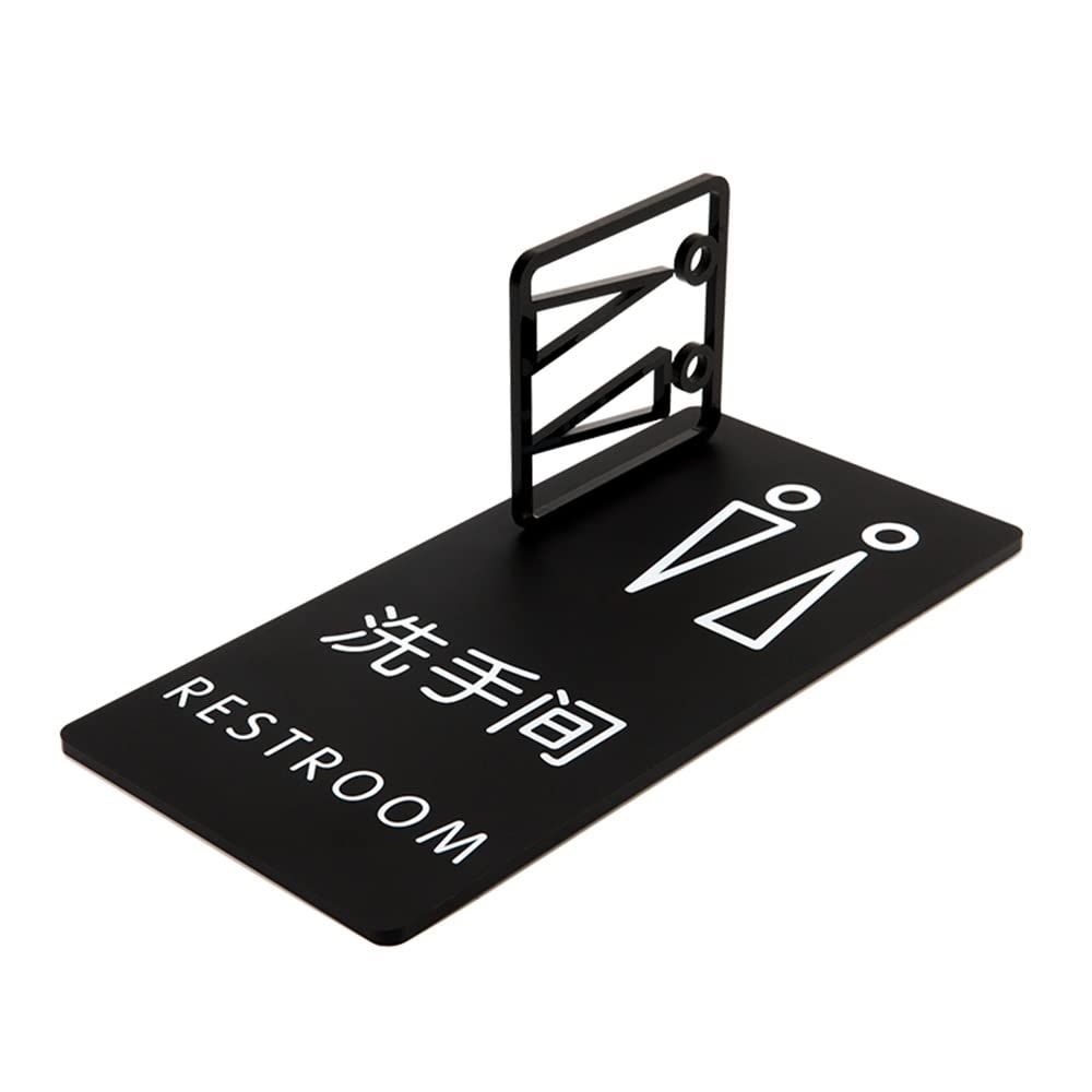 GTHTUHFD Chalke 3D Toilet Door Signs, 27X13.5Cm/10.6X5.3Inch Toilet Side Hanging Three-Dimensional Male And Female Personalized Signage Wc Reminder Signage ZHUOm8052