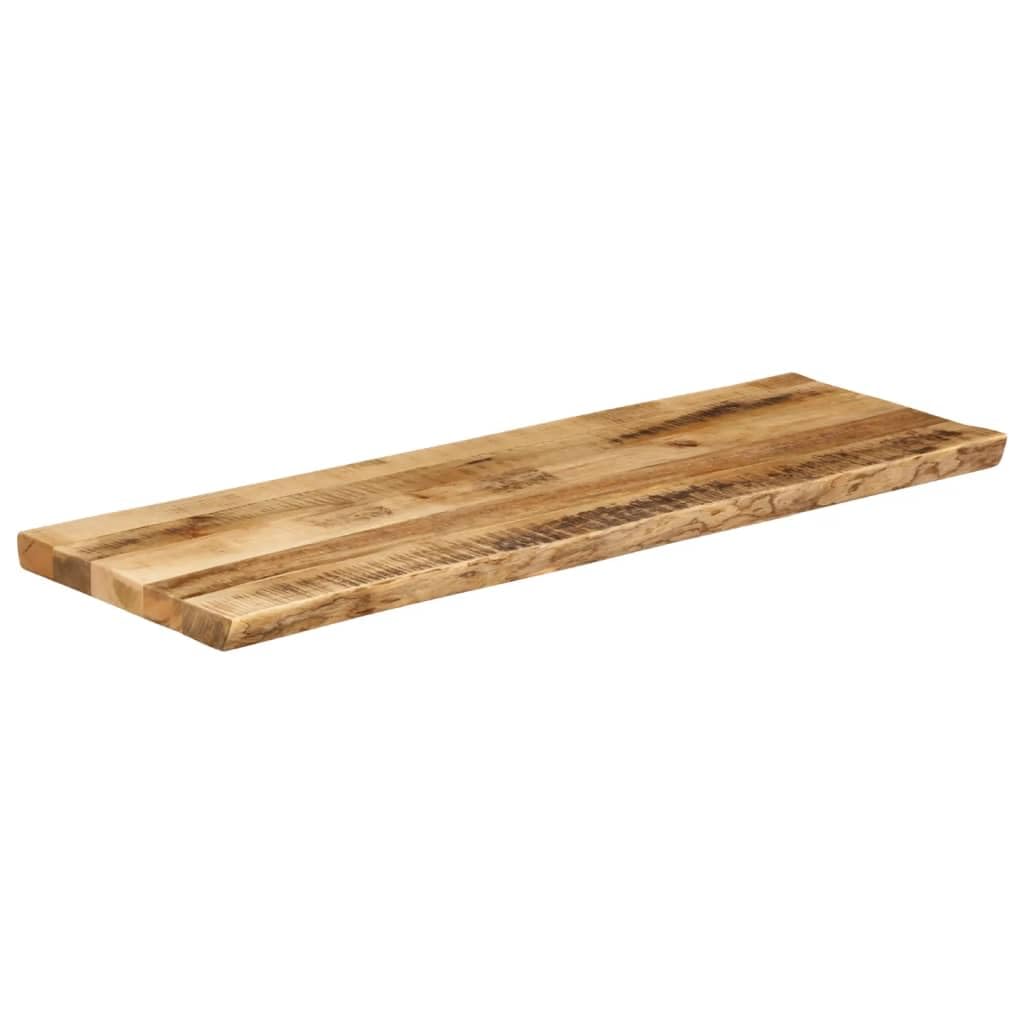 vidaXL Tablero de Mesa Borde Natural Madera Maciza Mango 140x40x2,5 cm, Superficie de Mesa, Tablero de Mesa de Madera, Tablero de reemplazo