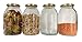 Produktbild mikken 4 x Einmachglas 1,5l mit Schraubverschluss Gold, Vorratsglas inkl. Beschriftungsetiketten