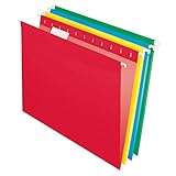 Pendaflex Essentials Hanging Folders, Letter Size, Assorted Colors, 25 per Box (75708)