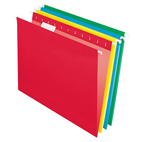 Pendaflex Essentials Hanging Folders, Letter Size, Assorted Colors, 25 per Box (75708)