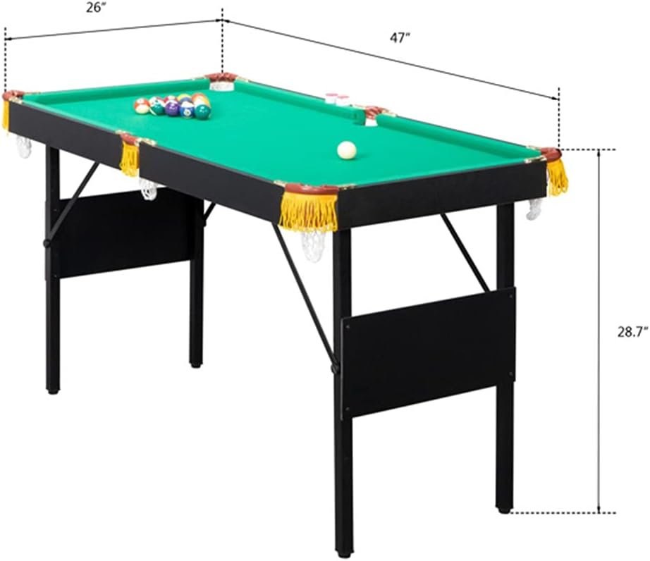 Chillers Portable Folding Billiards Table Game Pool Table for Kids and Adults, 119cm x 66cm x 73cm Green : Sports & Outdoors