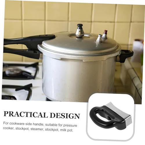 GRIRIW 2 Pcs Pot Handle Replacement for Wok and Frying Pan Universal Detachable Cookware Grip Ergonomic Design for Safe Cooking and Easy Installation