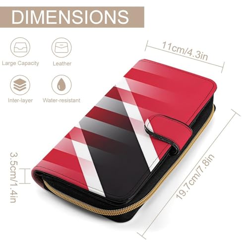 U.S. Trinidad and Tobago Flag Printed Wallet RFID Blocking Credit Card Holder Wallet Travel Slim Clutch Gifts for Men Women2