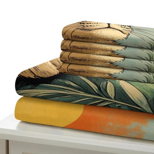 Housse de couette lionceau microfibre anti acarien pour peau sensible