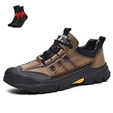 Zapatos de Trekking y Senderismo for Hombre Zapatos for Caminar Impermeables for Hombre Botas de Trekking al Aire Libre con Suela Antideslizante(Khaki,43 EU)