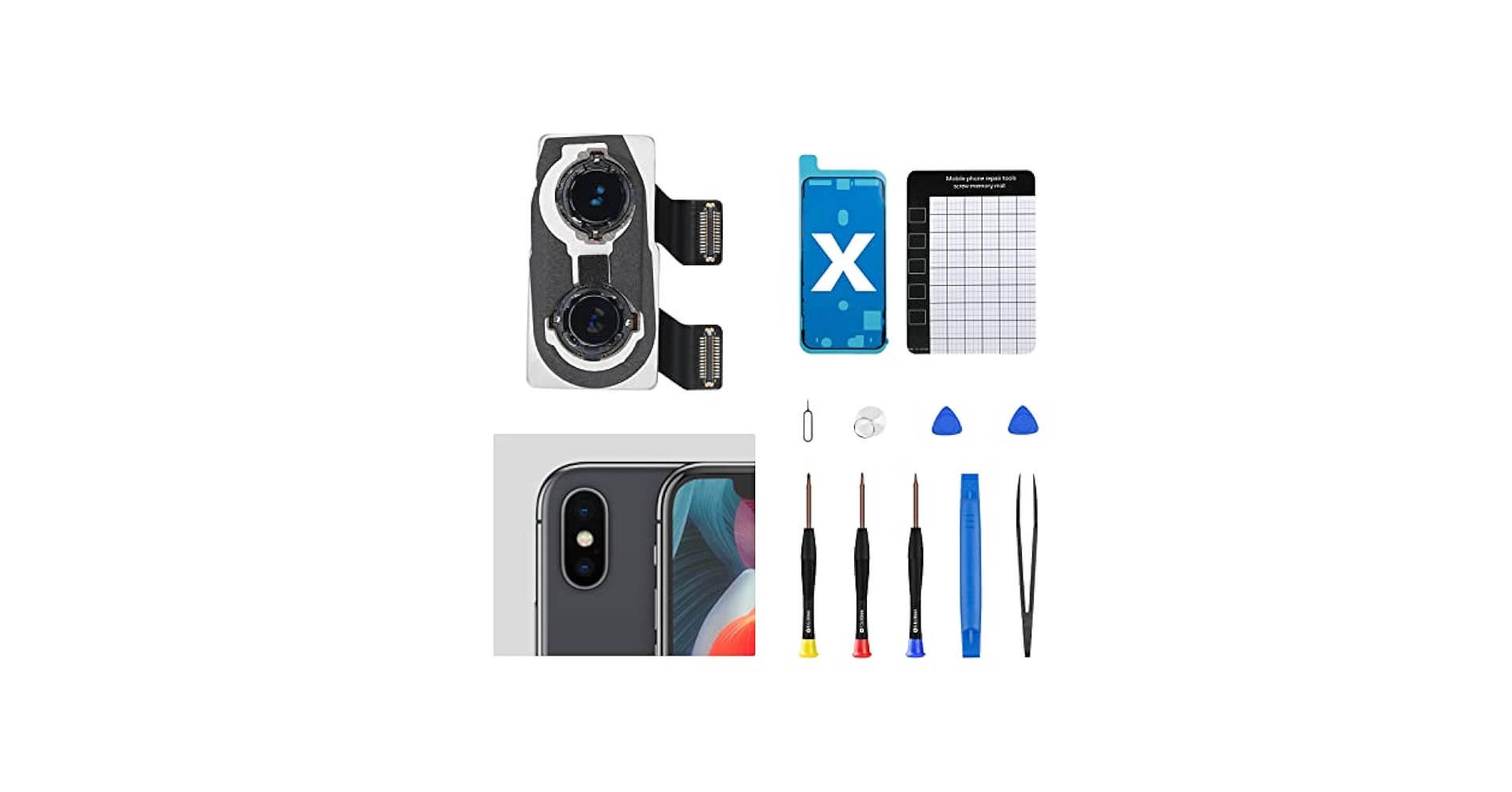 Amazon.com: CYKJGS for iPhone X Main Rear Back Camera