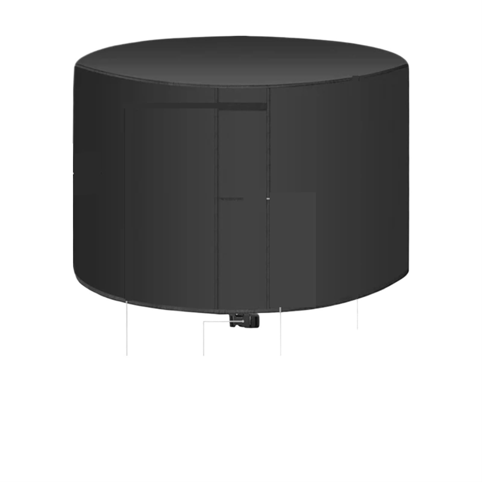 Iuvyta 420D-Black Garden Furniture Cover 420D Heavy-Duty Round Table Cover – Outdoor Patio Furniture Protector(,185X110cm)