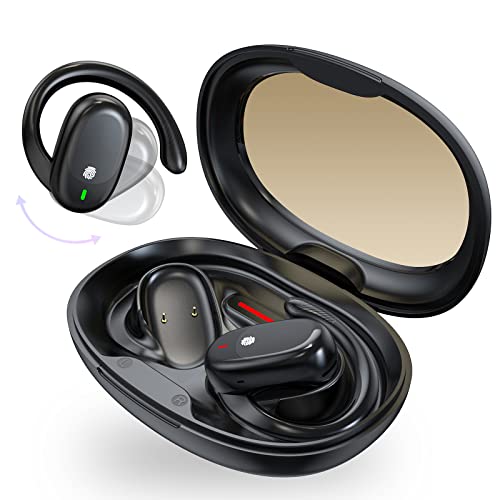 Cnioepl Open Ear Headphones, Bluetooth 5.3 Wireless Headphones With 130 Degree Adjustable Earhooks, Noise Cancellation Headphone With Charging Case, Waterproof Open Ear Earbuds For Workout #TOP24