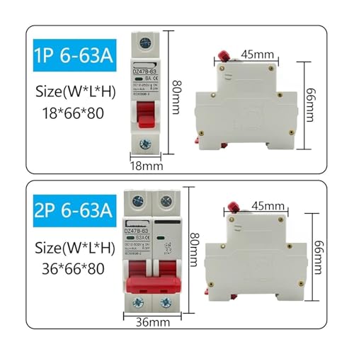 Disyuntor DZ47B-63 de CC 100A para batería de automóvil de 12V a 48V 2