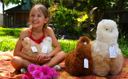Alpaca Stuffed Animal Crafted in Fluffy Luxury Wool – Hypoallergenic & Ultra-Soft Cute Plush Toy Perfect for Room Decor and a Huggable Gift (Beige, 9-Inch) by AlpacaNext - Used condition - US$38.34
