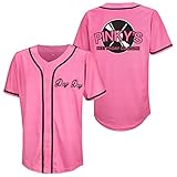 Men's Pinky's Next Friday Movie Baseball Jersey Day Day CD Store Sports Fan Hip Hop Jerseys Stitched (XXL, Logo Pink)