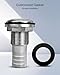 HZSIFU Barbed Short Straight Thru-Hull Fitting with Nut & Custom Gasket for Boat RSV Yacht, Stainless Steel 316 Thru Hull Fittings, Through Hull Connecter Hose Skin Fitting Drain for 3/4’’ I.D. Hose
