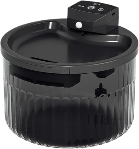 猫用自動ウォーターディスペンサー ペット用ウォーターディスペンサー 猫用自動給水器静かなペット用噴水 子犬の水飲み場フィルター付き静かな 2L 猫噴水、クリエイティブな自動ペット噴水ディスペンサー (A)