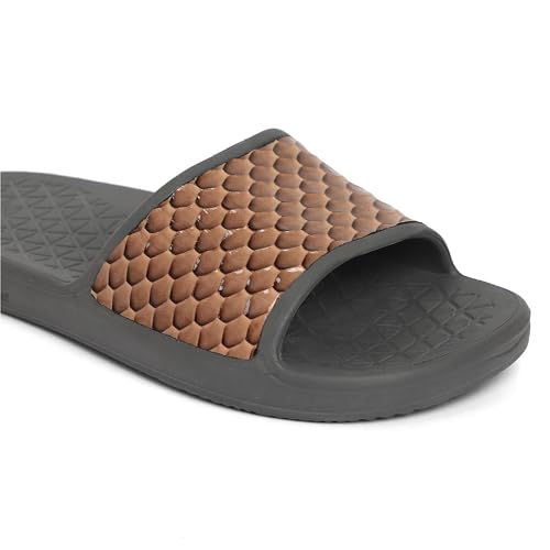 Image of GOLDSTAR DANA-02 Grey Comfortable EVA Waterproof Slippers Flip Flops Chappals Cushioned Sliders Daily Use Slipper Slip-On Slipper /Sliders For Women