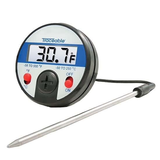 Traceable Remote Probe Thermometer with Calibration; ±1.0°C accuracy (-20 to 100°C)