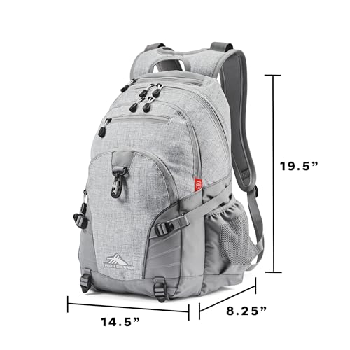 High Sierra Loop Backpack, Travel, or Work Bookbag with tablet sleeve, One Size, Black