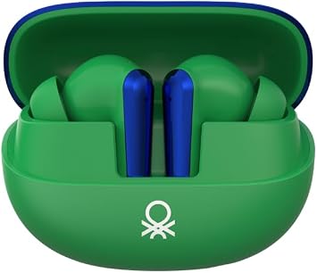 Benetton & Imiki T14 ANC Bluetooth 5.3 Kablosuz Kulaklık, Mavi/Sarı/Pembe/Yeşil, Aktif Gürültü Önleme (Mavi)