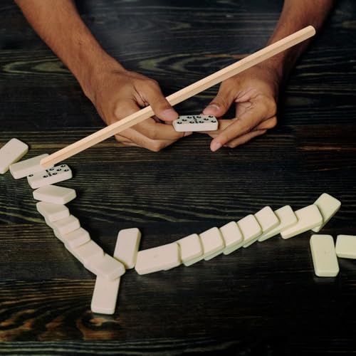 Juego de 4 palillos mahjong de madera para accesori miniatura 6
