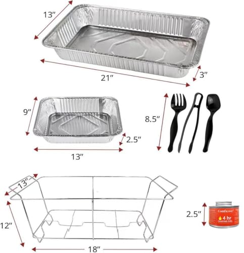 image for COMFICOVE Disposable Chafing Dish Buffet Set, 33 Piece of Chafing Serv