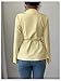 GORGLITTER Women's Wrap Formal Blouses Dressy Long Sleeve Collared Work Shirts Business Casual Outfits Yellow Small