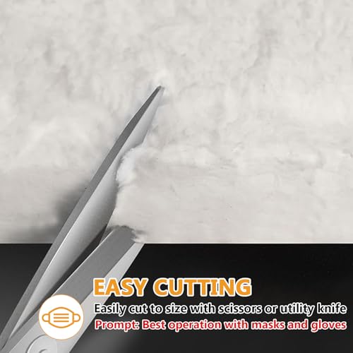 Keramikfasermatte, 61 X 40 X 3 cm Keramikfaser-Isolierdecke, Isolierung Keramikwolle für Pizzaofen und Schmiede, Hochtemperatur Kamin, Holzherd Baffle, Kamin, Ofen