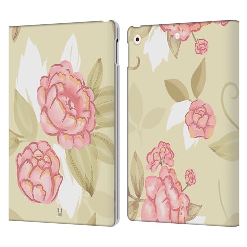 Étui portefeuille en cuir Apple iPad 10.2 2019 2020 2021 housse protection roses
