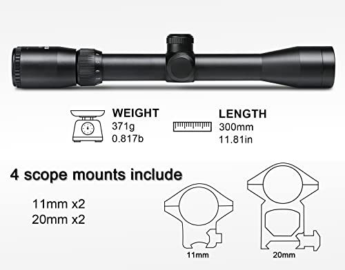Rifle Scope 3-9X32, Green Lens, Fast Focus Eyepiece, Free 20Mm And 11Mm Ring Mounts, Air Rifle Scope, Airsoft Gun Scopes #TOP4