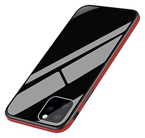 Coque en métal rouge et verre trempé pour iPhone 12 Pro Max