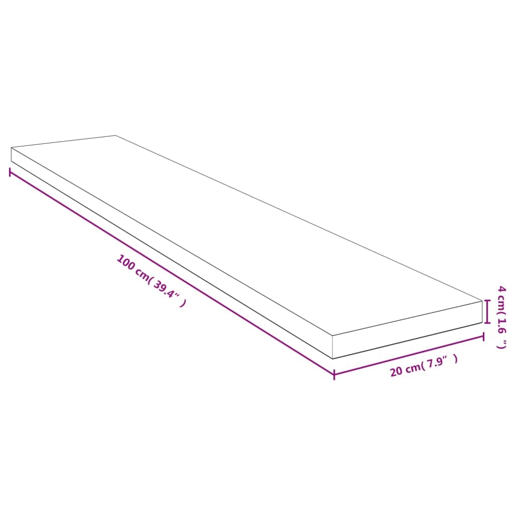 Estante de pared de bambú 100 x 20 x 4 cm, estante de pared estable para colgar para libros, decoración e imágenes, estante flotante rústico para salón, pasillo y oficina