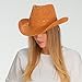 C.C Sparkly Sequin Cowboy Hat with Suede String Trim, Burnt Orange
