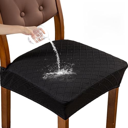Genina Waterproof Seat Covers for Chairs Seat Covers for Dining Room Chair Slipcovers Kitchen Chair Covers Dining Chair Covers