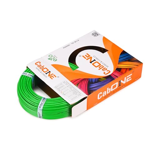 Image of CabONE Pack of 3 Electrical Wire 2.5mm | 90 Meter Single Core CCA Copper Cable | Heat Resistant No-Drip PVC Insulation | High Current Carrying Capacity House Wire
