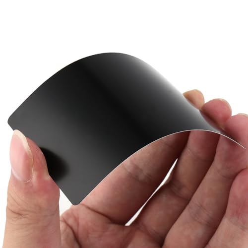 CHUIFAI 150 Stück Alu Visitenkarten Rohlinge, 86x54x0.21mm Aluminium Visitenkarten Rohlinge, Metall Visitenkarten Schwarz Alu Karten die Laserbeschriftung von Visitenkarten