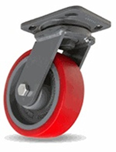 6" x 2" Hamilton S-WH-6TRB Swivel Plate Caster, Ultralast on Cast Iron Wheel