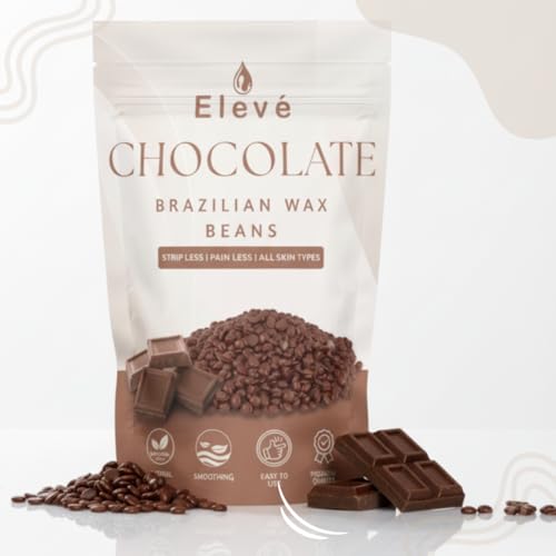 Image of Eleve Brazilian Stripless Painless Hair Removal Wax For Men & Women| Quick & Easy Tan Removal Waxing For Face, Armpit & Bikini Areas Wax Beans Chocolate Wax For Women (100 Gm)