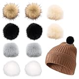 Materiale: Questi pompon sono realizzati in morbida e soffice pelliccia sintetica di volpe. Sono sicuri, resistenti e dotati di elastici per un facile fissaggio.