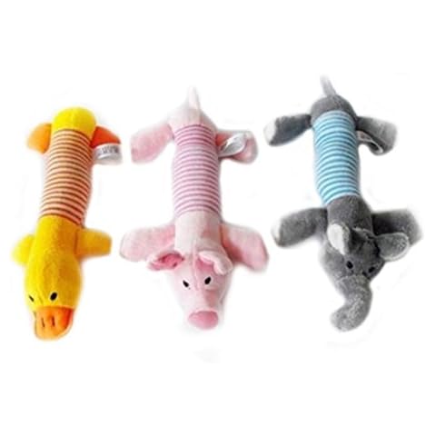 Dog Pet Puppy Plush Sound Chew Squeaker Squeaky Pig Elephant Duck Toys (Pink Pig) Cover