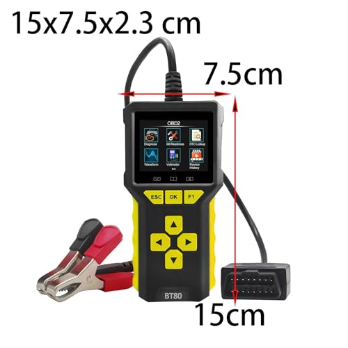 Escáner automotriz de material resistente con lector códigos y pantalla color 3