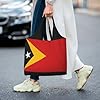 WSSYYBF Flag of Timor-Leste Canvas Tote Bag, Polyester Shopping Tote, Large Capacity #2