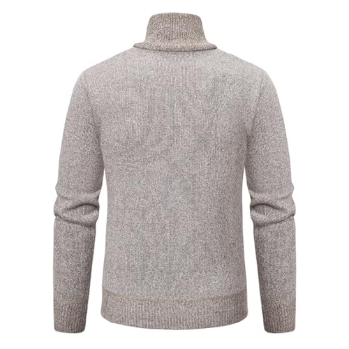 Men's Cashmere Thick Sweater - Korean Half Zipper Stand Collar Winter Outerwear Luxury Pullover2