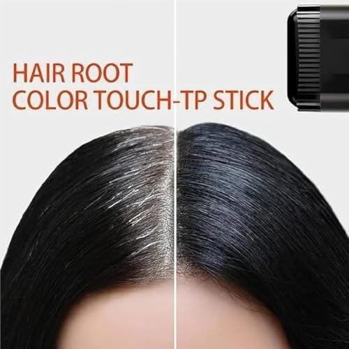 Image of 2-in-1 Instant Hair Color Stick with Built-In Comb | Waterproof, Sweat-Resistant Grey Hair Coverage | Safe Easy-Apply Dye for Women & Men | Black